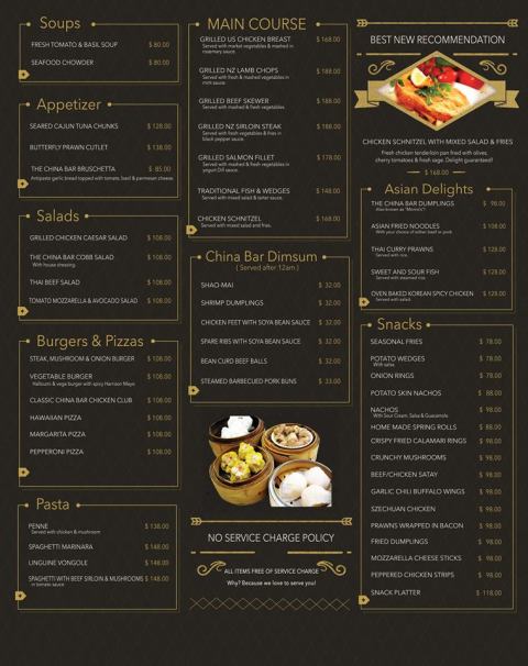 food menu 