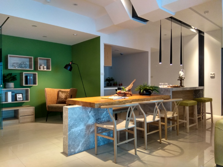 淡水溫馨居所 自然休閒風 #餐廳設計 #書房設計 #室內設計 #Interiordesign
