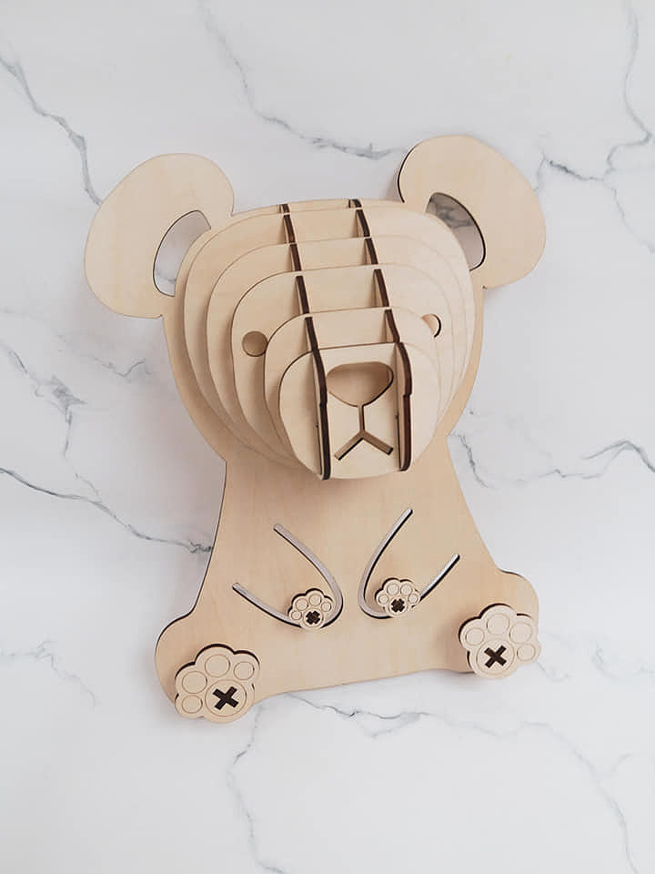 3d Wood Puzzle Animal Themed Hook Decoration