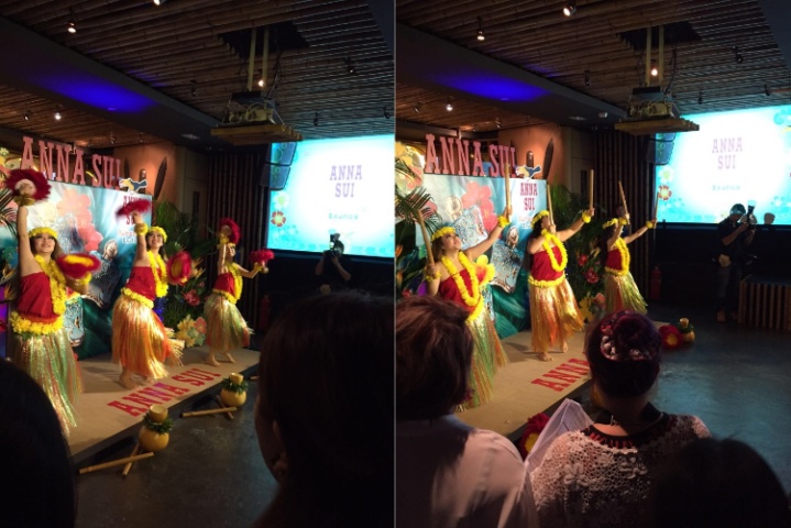 為 Anna Sui 香水發佈會表演大溪地及夏威夷舞