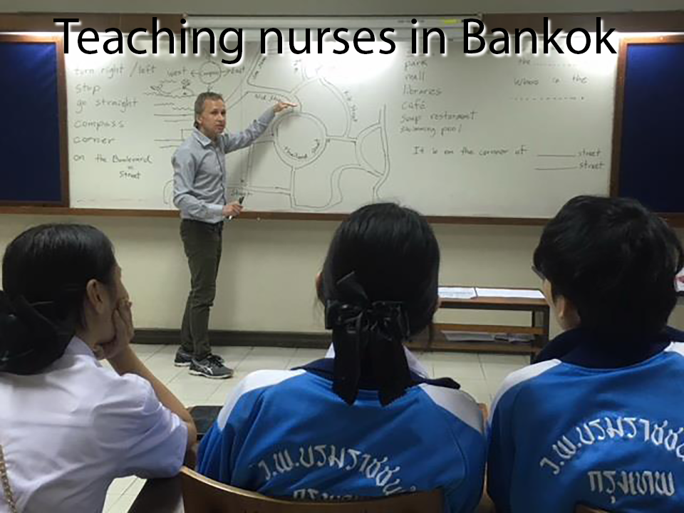 Teaching English to nurses in Bangkok