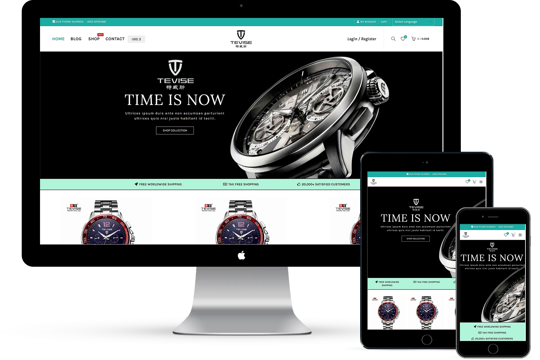 Tevise Watches - WordPress