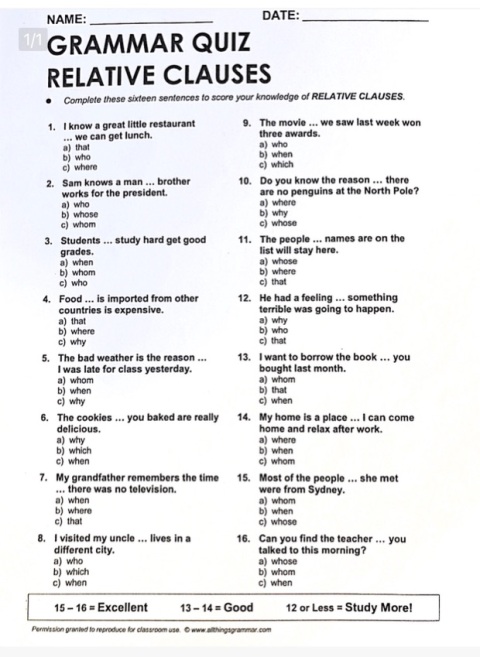 Grammar test