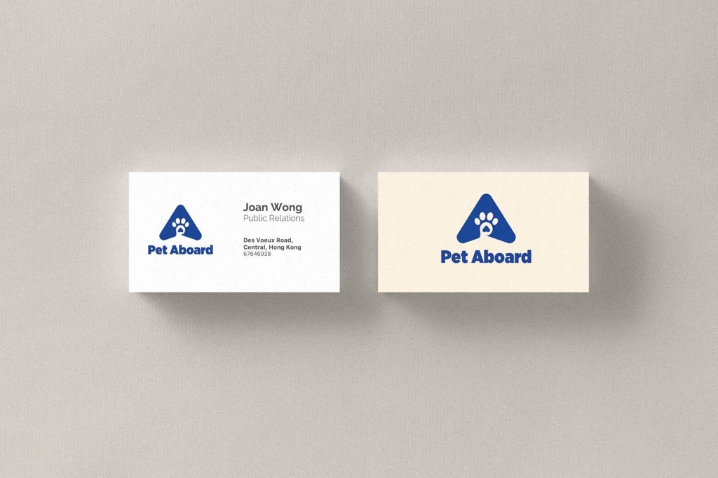 Logo design of Pet Aboard, pet relocation company.