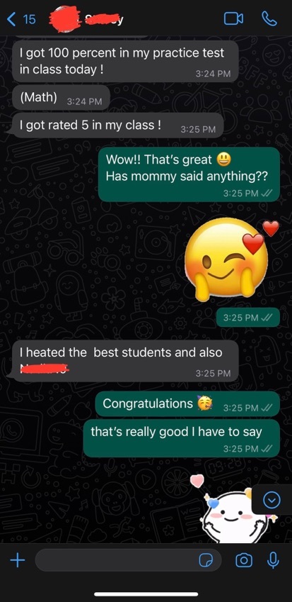Improvment from student 