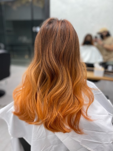 Balayage 畫染/手刷染系列✨
日落🌄霧橙
