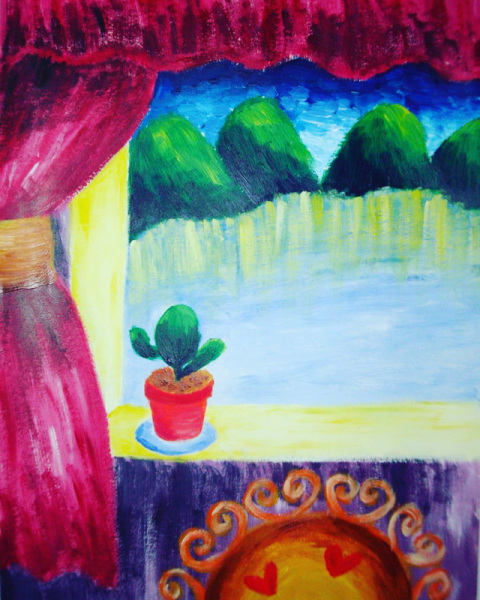 Painting. A room with a view
