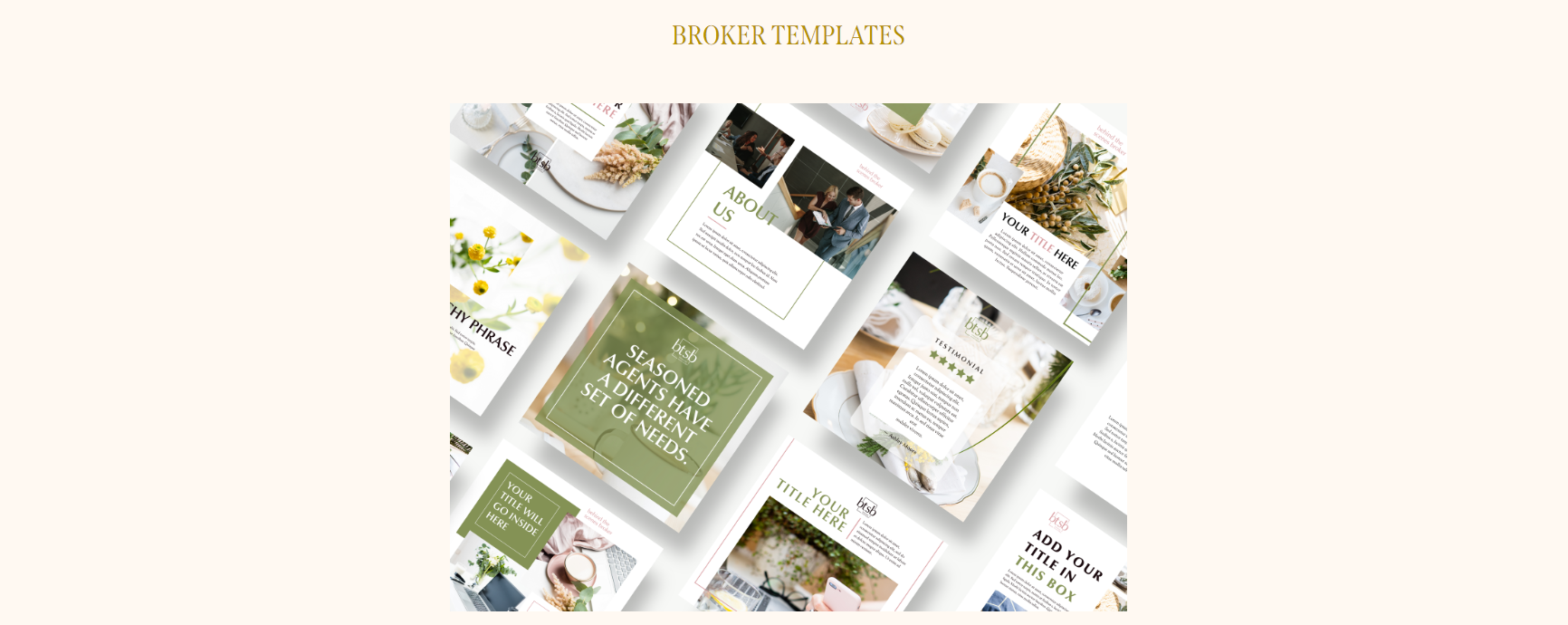 Templates we made for Real Estate Broker