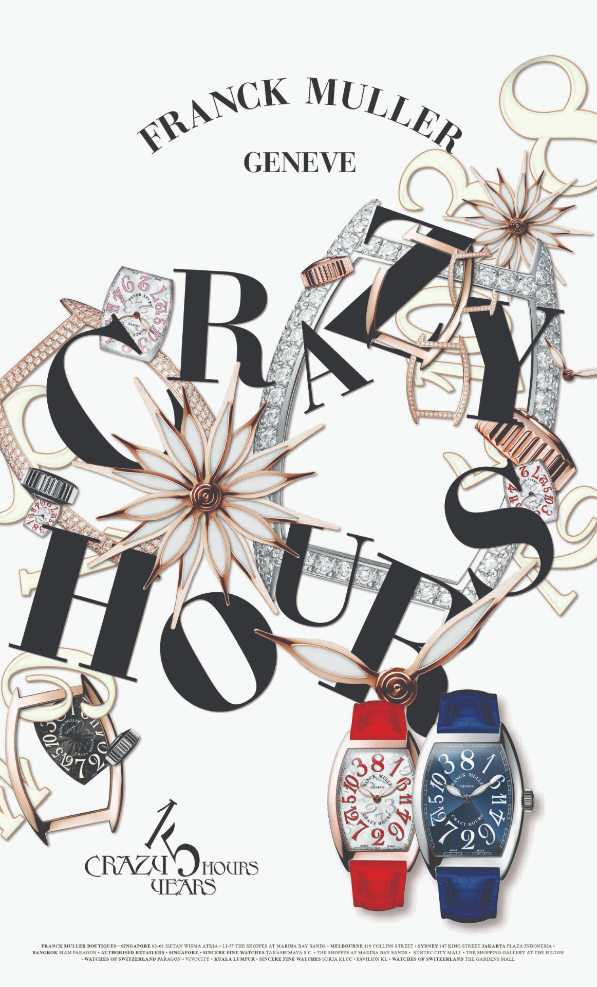 Oversea Magazine Ad for Franck Muller Crazy Hours Series