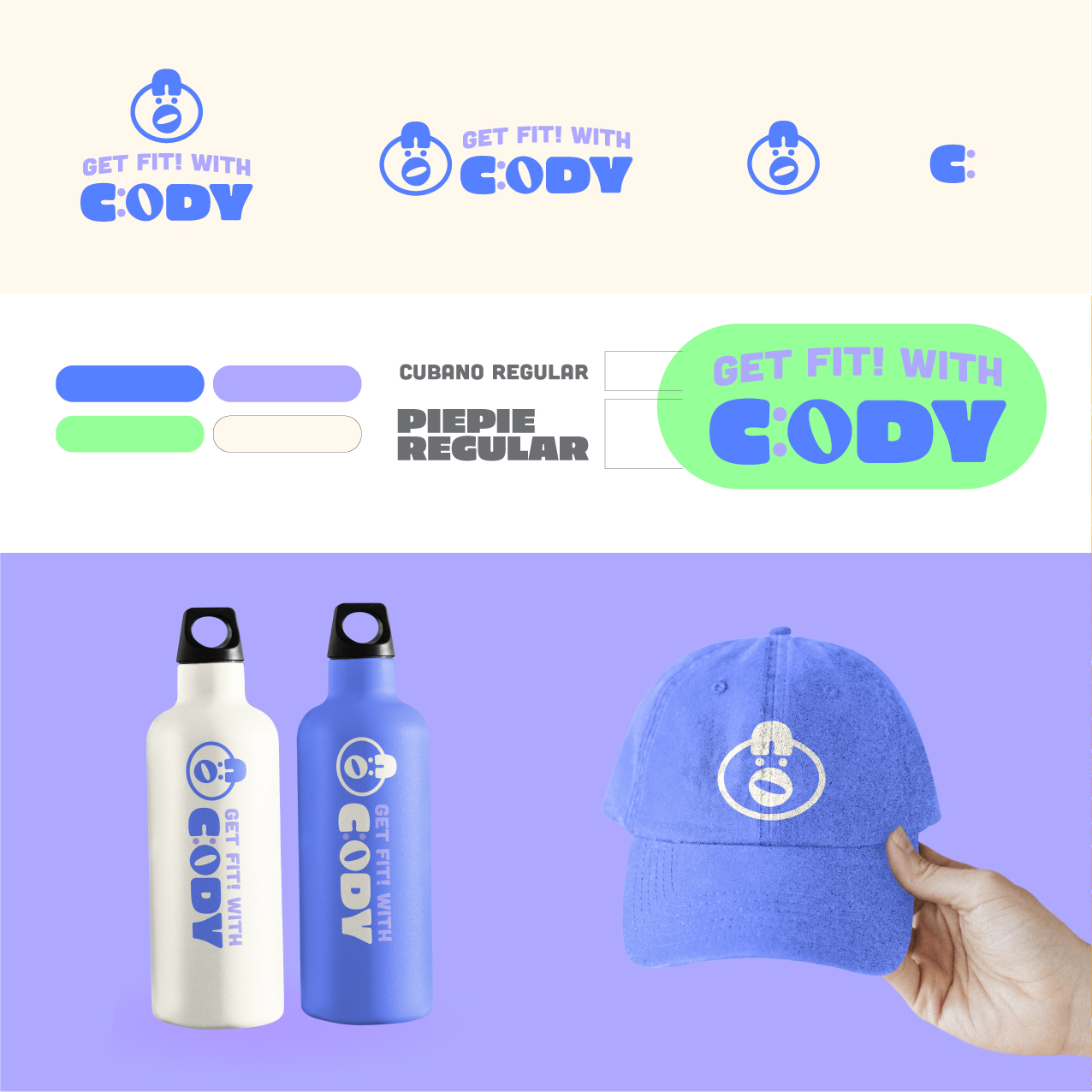 Get Fit with Cody! - 健身教練個人品牌 | 品牌設計、Logo設計、包裝設計、Color Palette 色板設計 