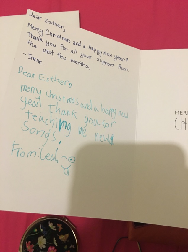 Students thank you card