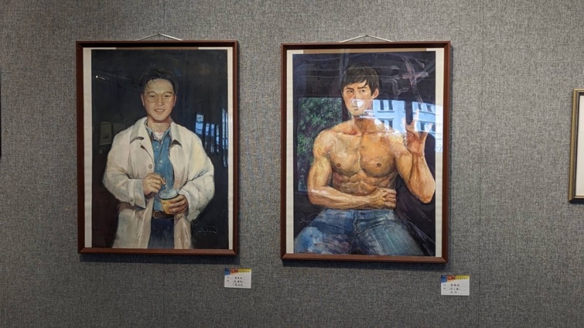 張國榮與李小龍
（曾參展於香港水彩藝術協會會員聯展）