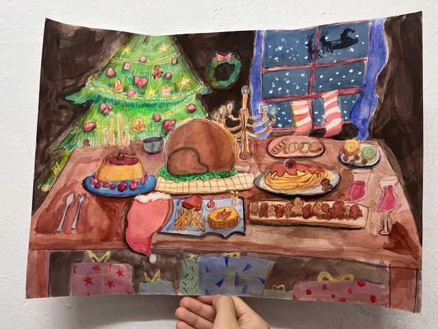 上述夢幻聖誕節比賽的畫作