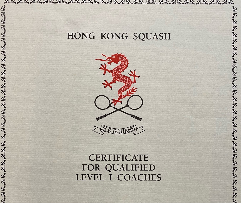 HK Squash Qualified Level 1 Coach