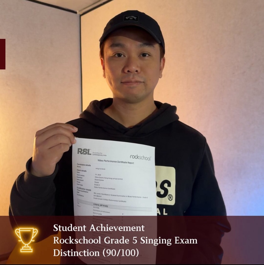 Rockschool Grade 5 Singing Exam 90/100 Distinction 