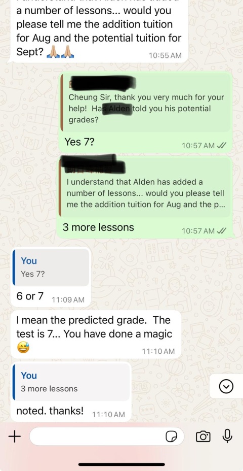 IB math predicted grade 7